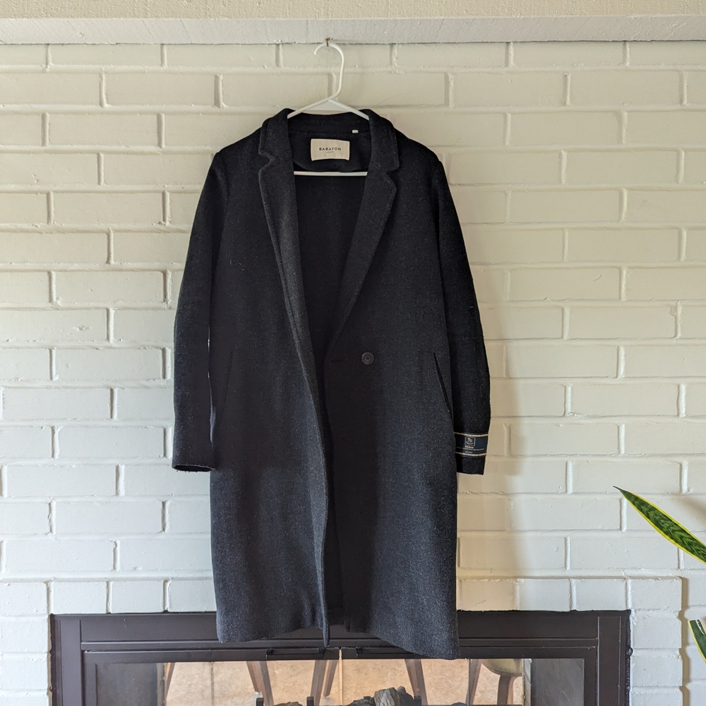 Aritzia Charcoal Trench Coat